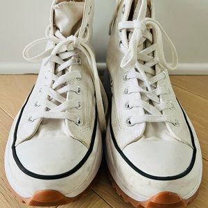 Converse Run Star Hike High Mens Size 7 White Athletic Shoes Sneakers 166799C